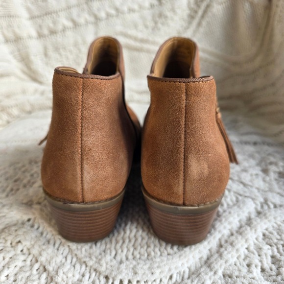 NEW Vionic Women's Shyanne Leather Suede Side Zip Ankle Booties Size 10 Brown - Picture 7 of 11